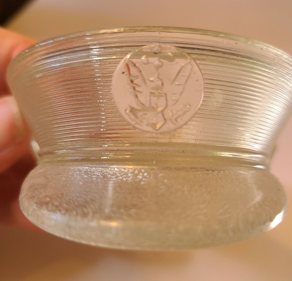 Vintage 1940's Candy Container Military Hat Eagle Embossed on Front Brim