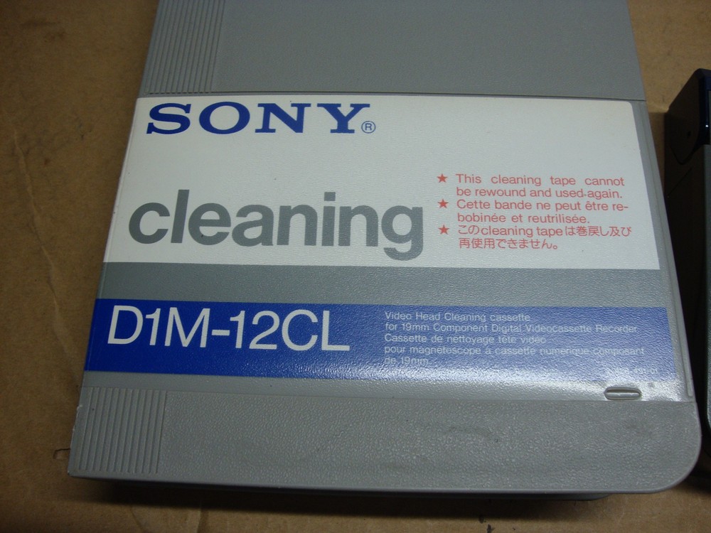 Sony D1M-12CL 4:2:2 Component Digital Cleaning Tape