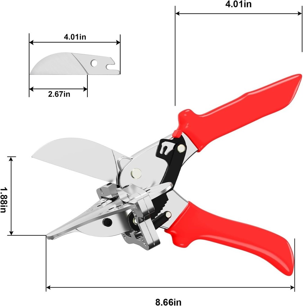 Ratchet Miter Shears - Adjustable 45-135° Multi-Angle Cutter for Crafting
