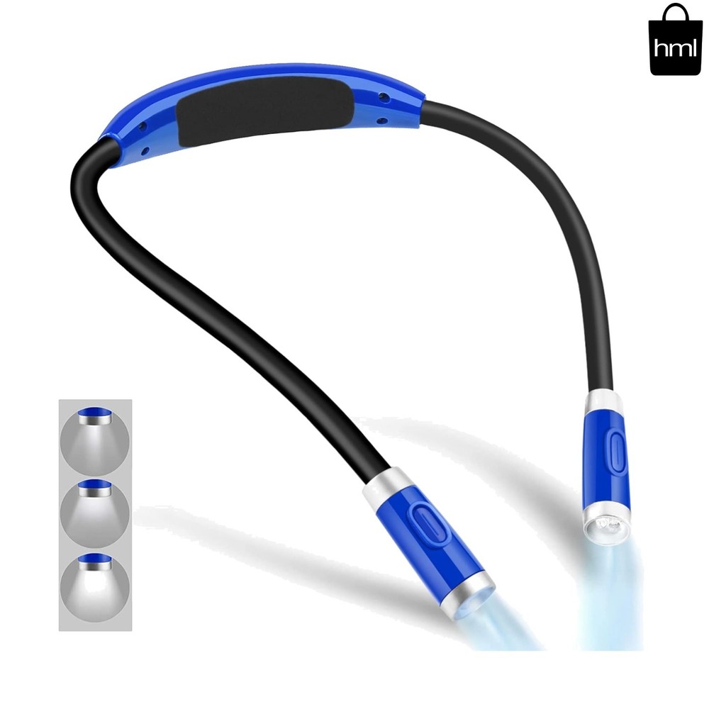 Lightweight LED Neck Book Light - Comfortable Wear for Reading and Crafting