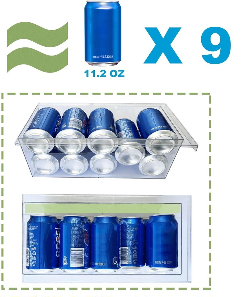 2 Pack Extra-Large Deli Drawer Organizer for Refrigerator Pull Out - Fridge