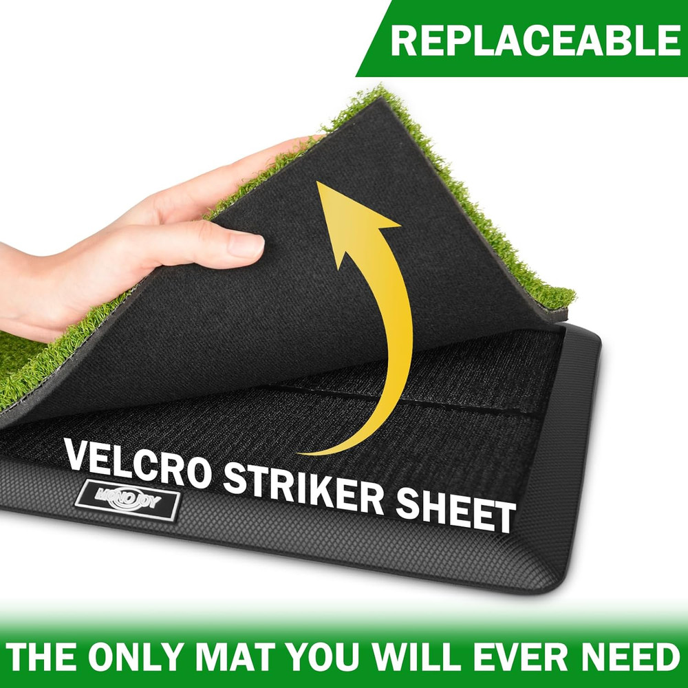 Golf Hitting Mats with Golf Tees Practice Indoor Replaceable Outdoor Golf Puttin