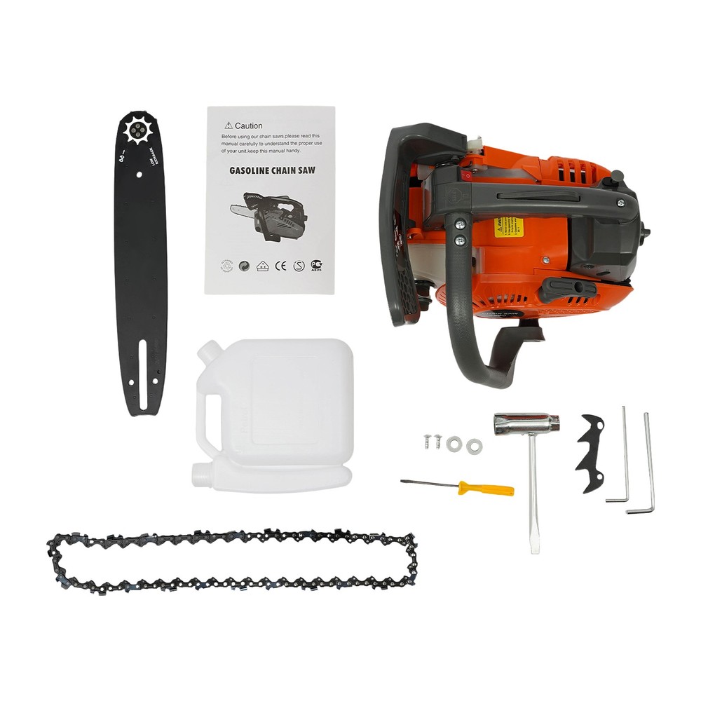 25.4cc 2-Stroke Petrol Powered Engine Chainsaw Top Handle Chainsaw Manual Start