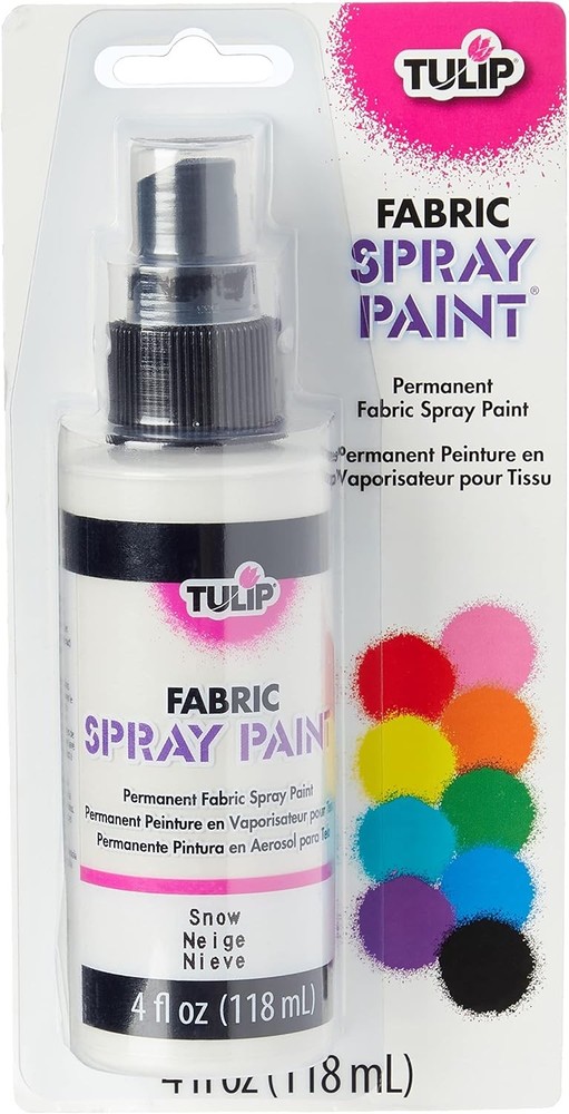 Fabric spray paint permanent white snow 4oz