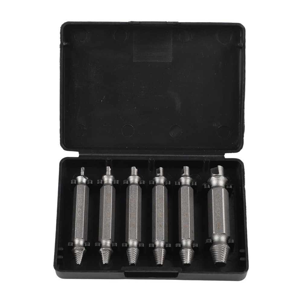 Damaged Screw Extractor Speed Out Drill Bits 6 PCS Tools Set Broken Bolt Remover