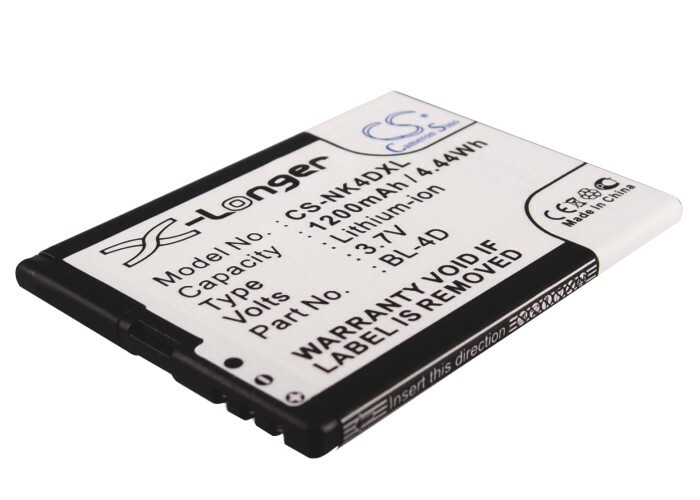 Battery For Nokia E5,E5-00,E7,E7-00,N8,N97 Mini,RM-555,T7 P/N: BL-4D