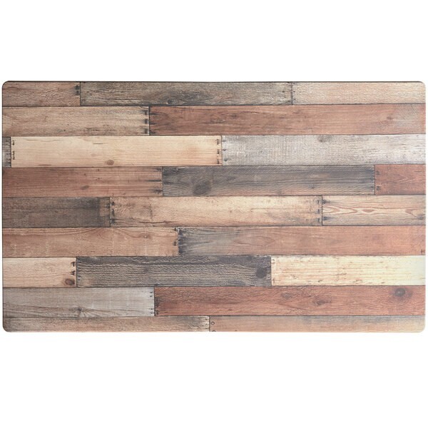 28" x 48" Rectangular All-Weather Restaurant Table Top with Mixed Laminate Top
