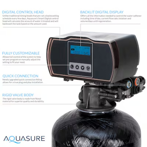 AQUASURE 64,000 Grain Whole House Water Softener (AS-WHF64D) 1-6+ people