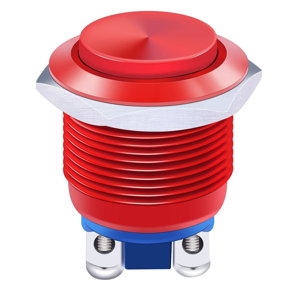 3A Waterproof Red Momentary Push Button Switch for Car Modification – 19mm