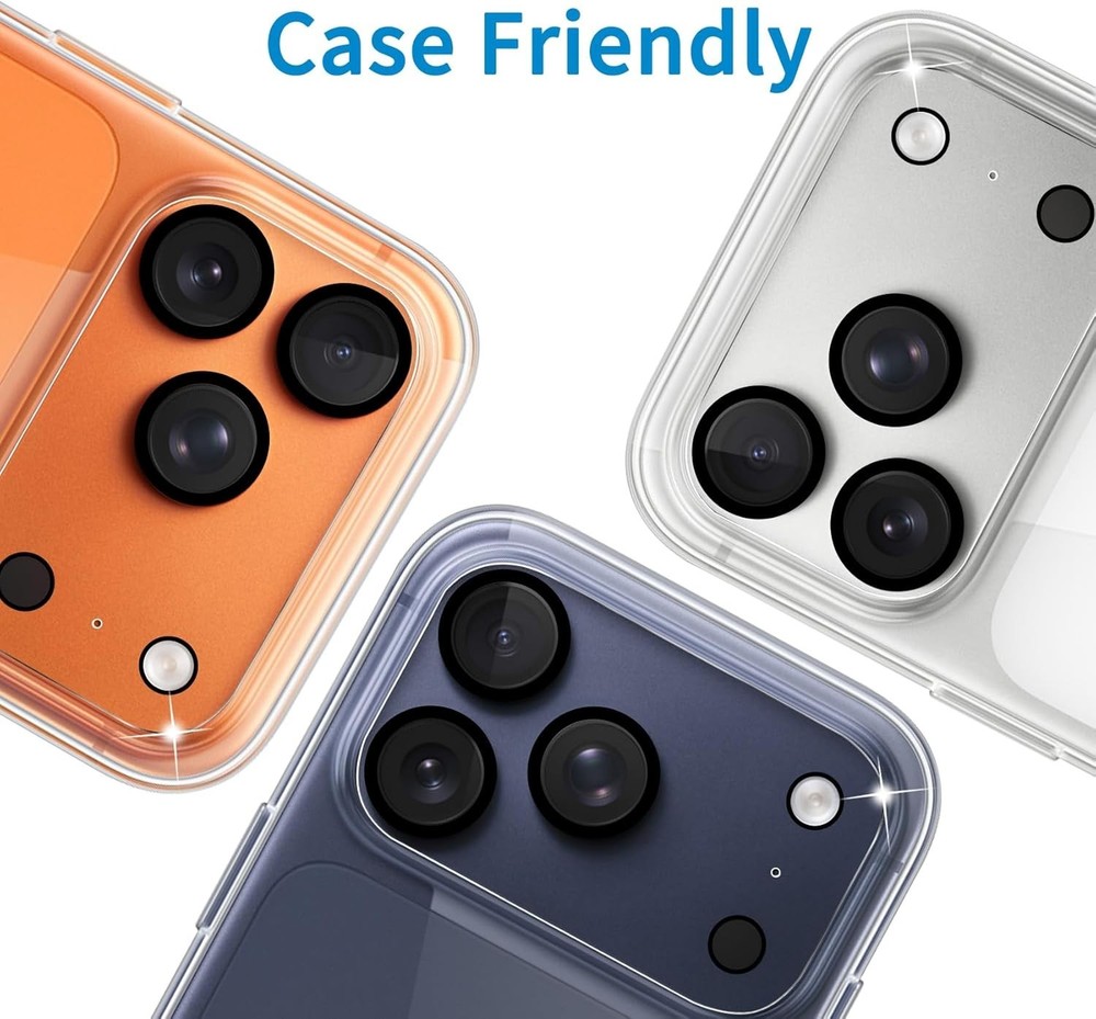 3 Pack Camera Lens Protector for iPhone 17 Pro 17 Max, Clear