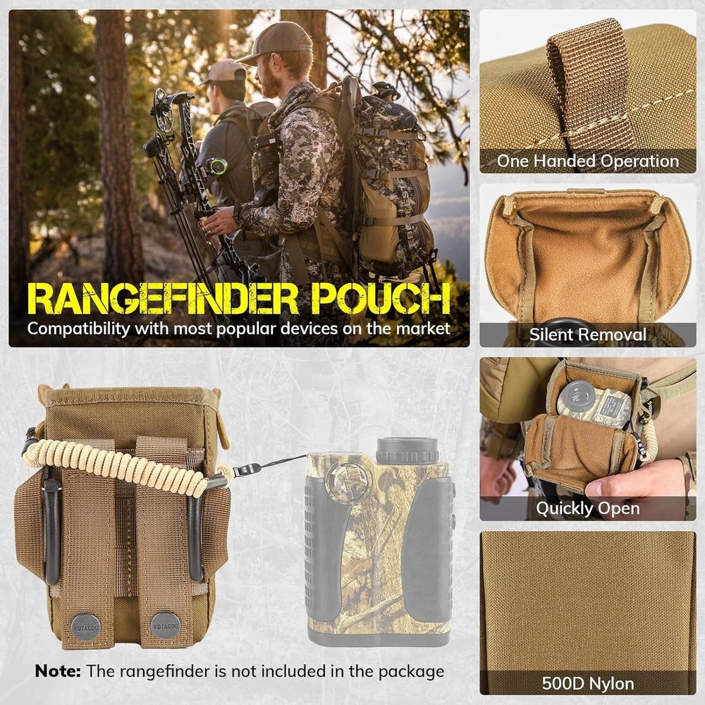 Rangefinder Pouch with Protective Padding and Quick-Release Buckle
