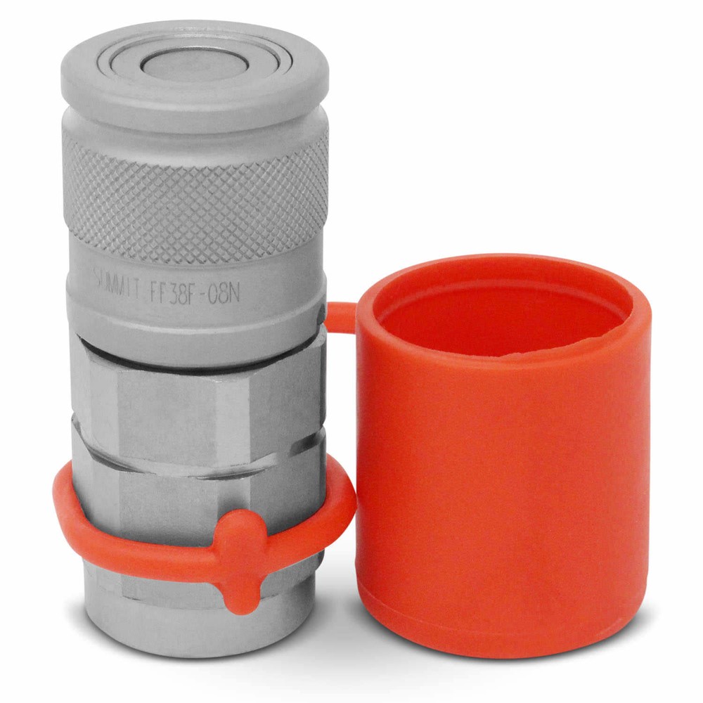 3/8" NPT Flat Face Hydraulic Quick Connect Coupler / Coupling Skid Steer, 2 Sets