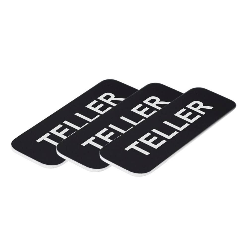 Teller 1 x 3" Name Tag, (3 Pack)