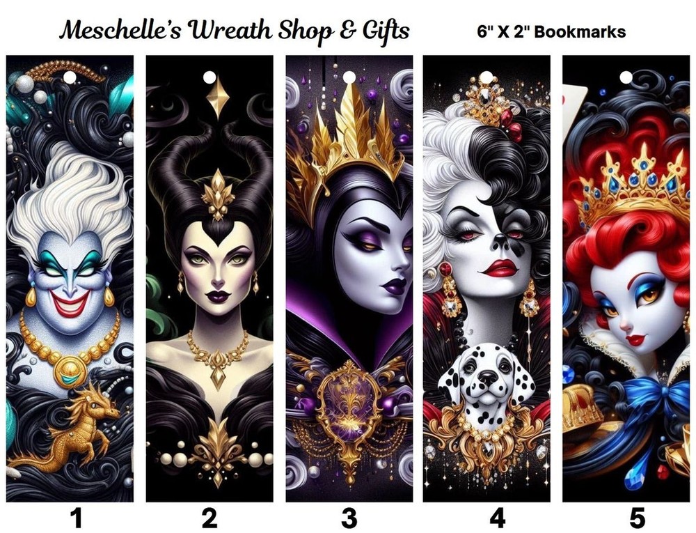 Evil Queens Themed Bookmarks
