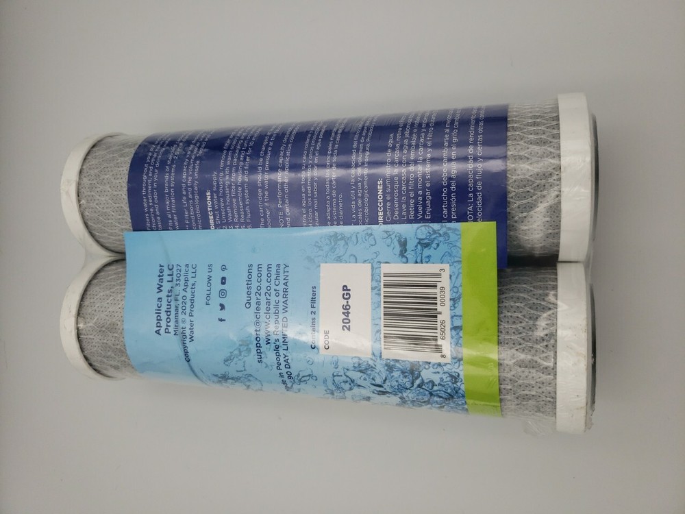 Clear 2O RV ADVANCED 5 MICRON CARBON FILTER CT01102. UNIVERSAL CAPACITY