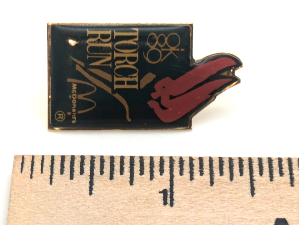 Oklahoma Torch Run 1989 McDonalds Lapel Pin