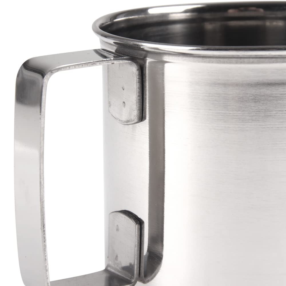 metal drinking cup, 12 ounce, silver