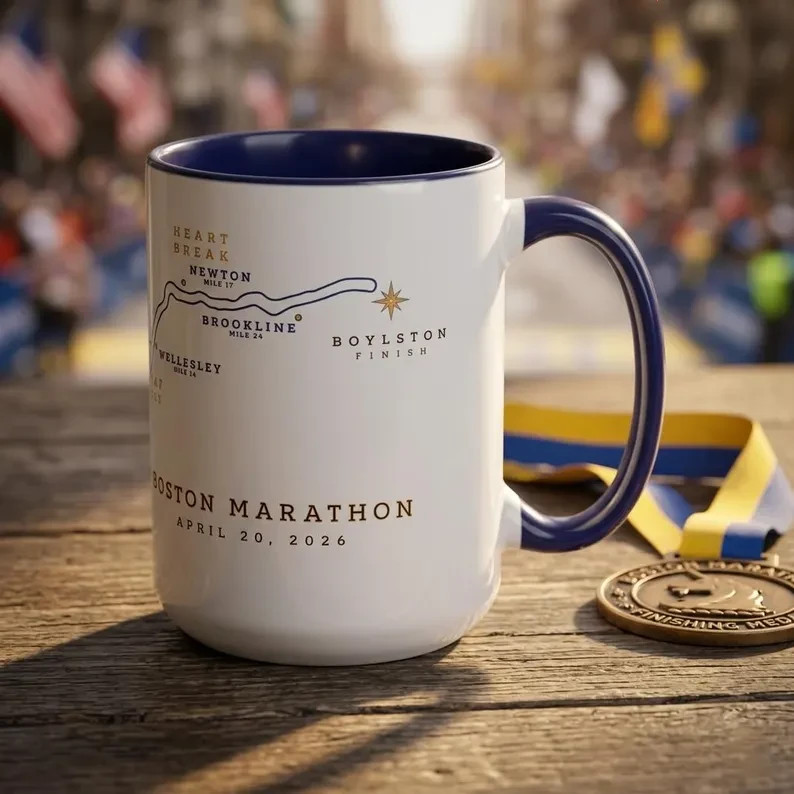 Boston Marathon 2026 Mug Runner Coffee Cup Gift