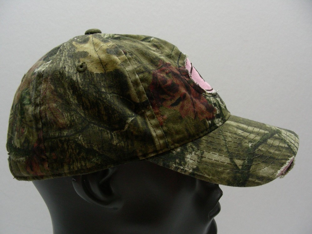MOSSY OAK - PINK & CAMO - ONE SIZE ADJUSTABLE STRAPBACK BALL CAP HAT!