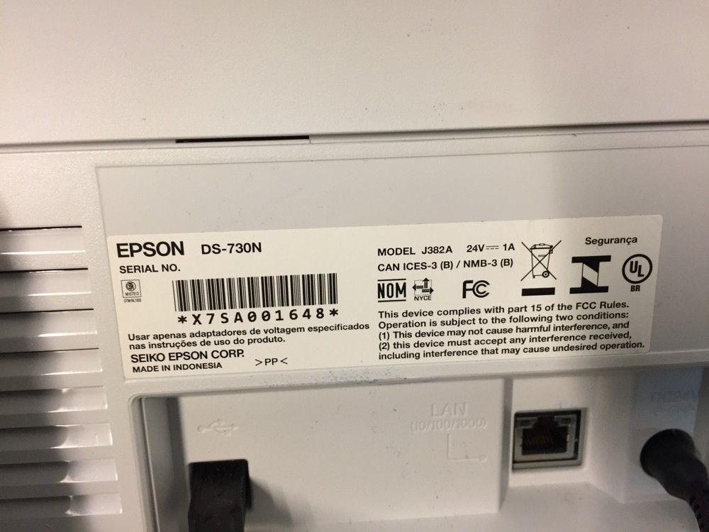 Epson DS-730N Network Color Duplex Document Scanner