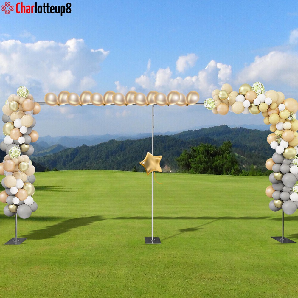 Silver Backdrop Stand Wedding Backdrop Stand Pipe Kit Party Decor Adjustable 3*6