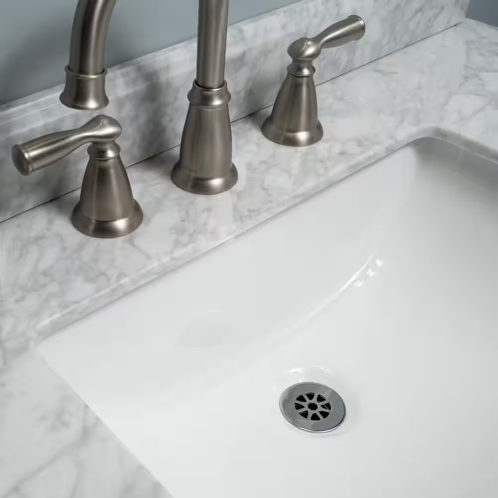 Designline Chrome-Plated Plastic Grid Drain with Overflow