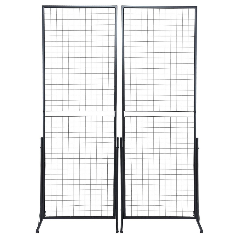 Gridwall Display Stand 2-Pack 24x68in Double-Sided 60lb Capacity Compact