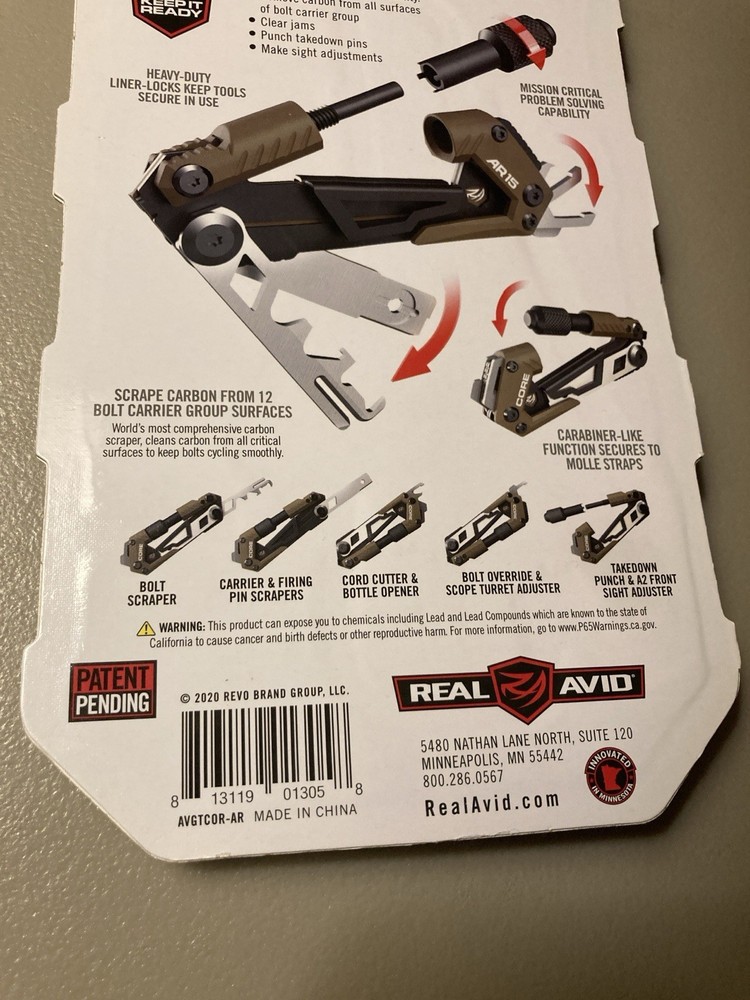 Real Avid Gun-Tool Core Keep It Ready Modern Critical Task Carry Tool New