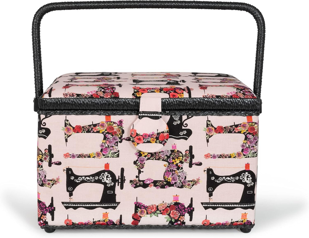 Large Sewing Basket, Pink Sewing Machines