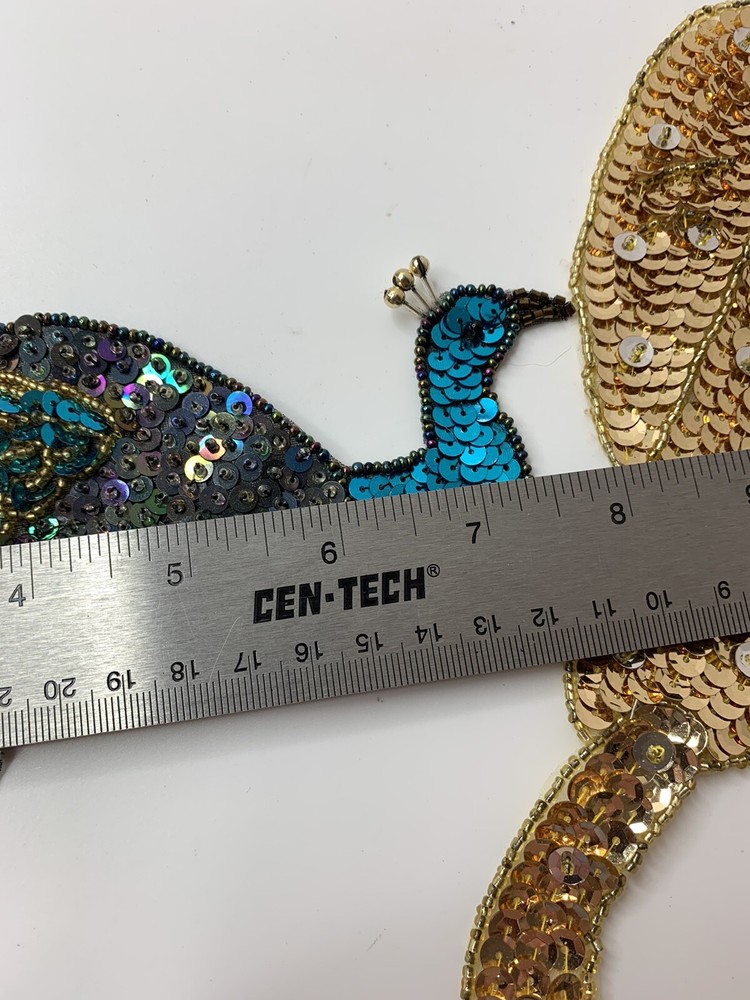 Sequence/Beaded Applique ELEPHANT PEACOCK BIRD