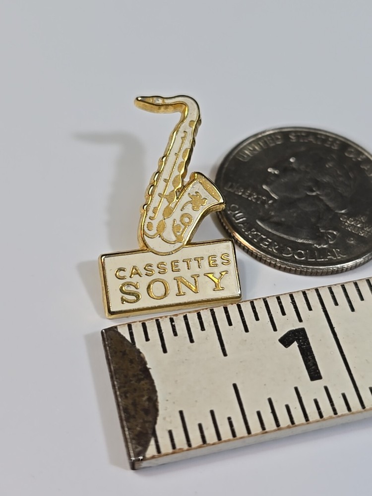 Sony Cassette Saxophone Lapel Pin