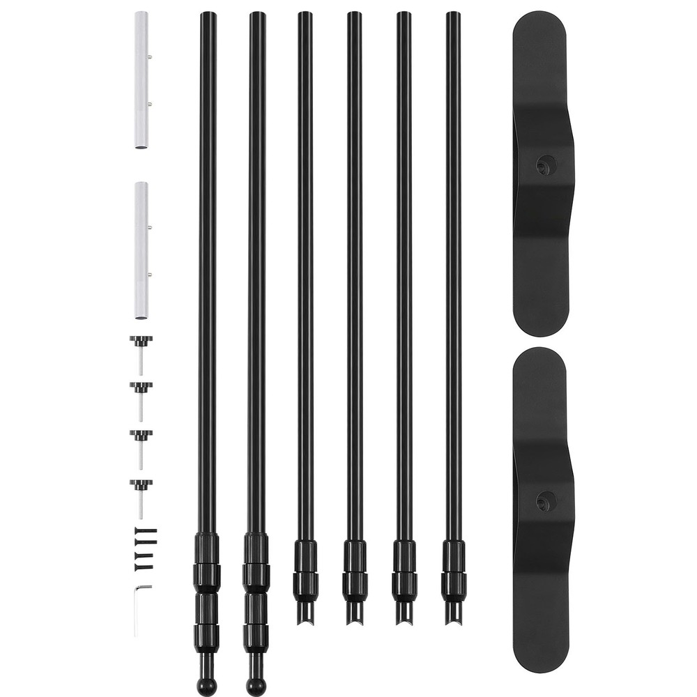 Telescopic Backdrop Banner Stand Adjustable Retractable with Carrying Bag