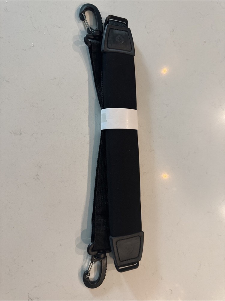Samsonite Black Padded Shoulder Strap Replacement Adjustable New