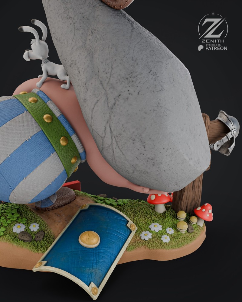 Asterix And Obelix Statue 3D Printed Kit Unpainted/Unassembled
