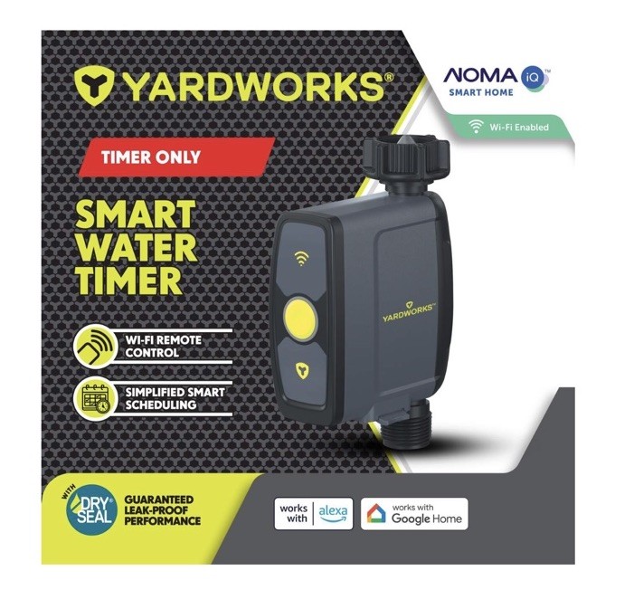 Yardworks Smart Water Timer Powered by NOMA iQ, Remote Control, Programmable