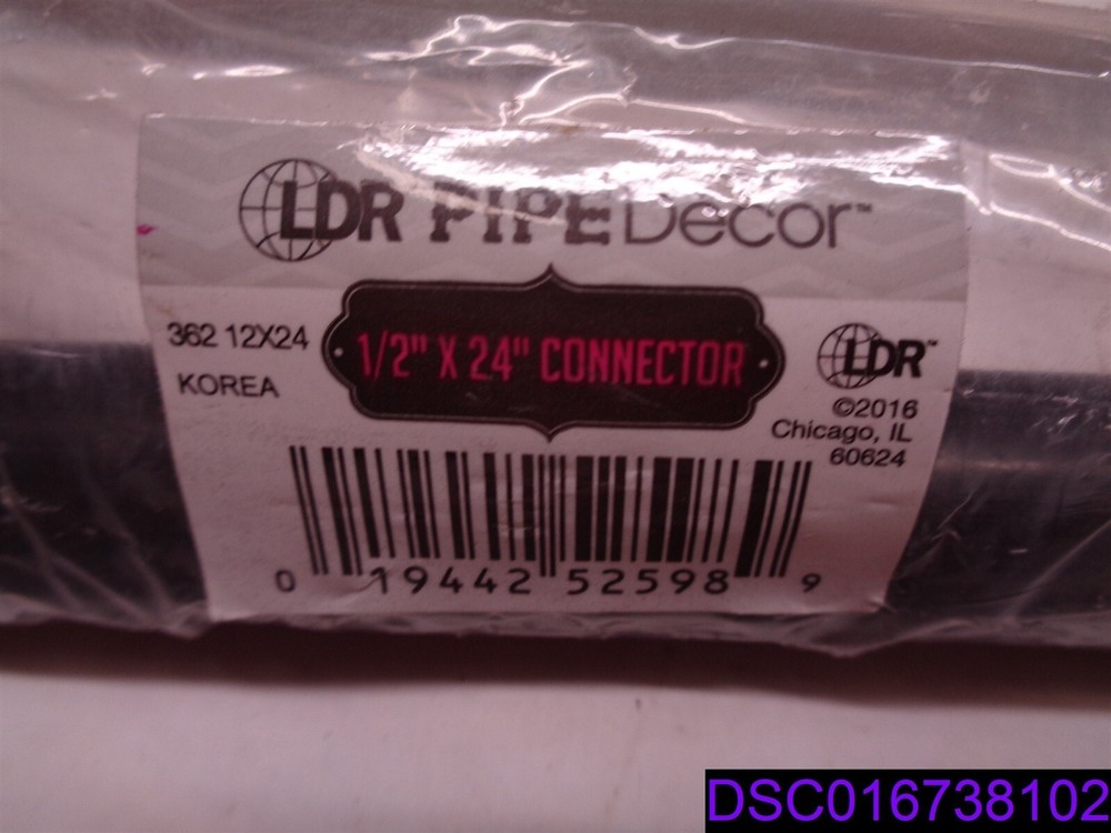 Qty = 4: LDR Pipe Decor 1/2" x 24" Connector
