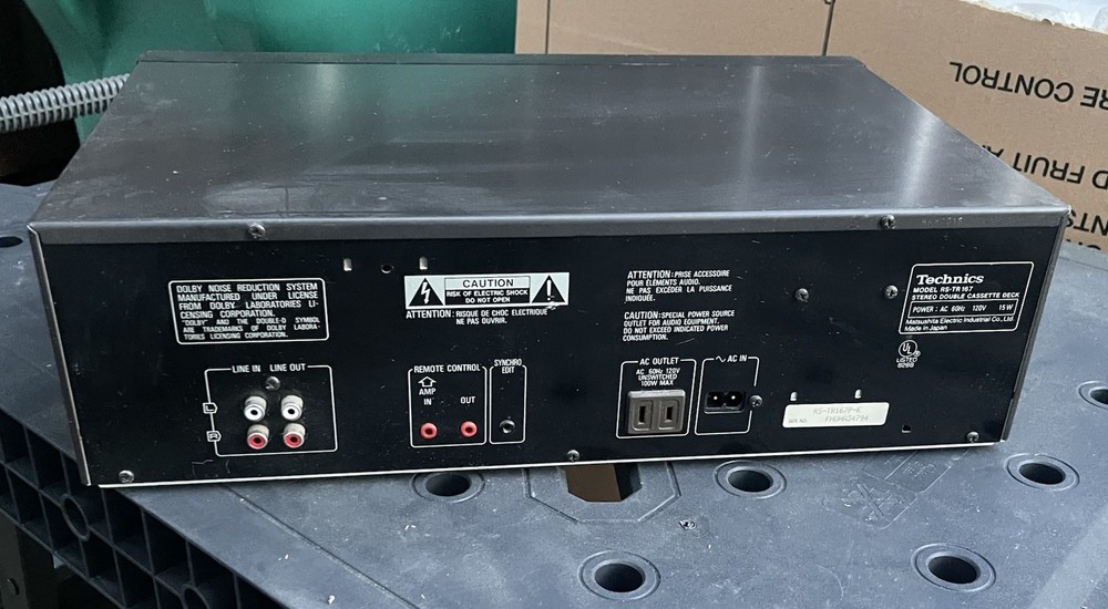 Technics RS-TR167 Stereo Double Cassette Deck Dolby NR Auto Reverse WORKS TESTED