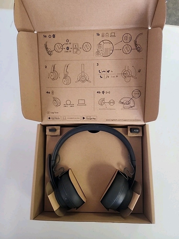 Logitech Zone Wireless Certified for Microsoft Teams Bluetooth Headset, Graphite