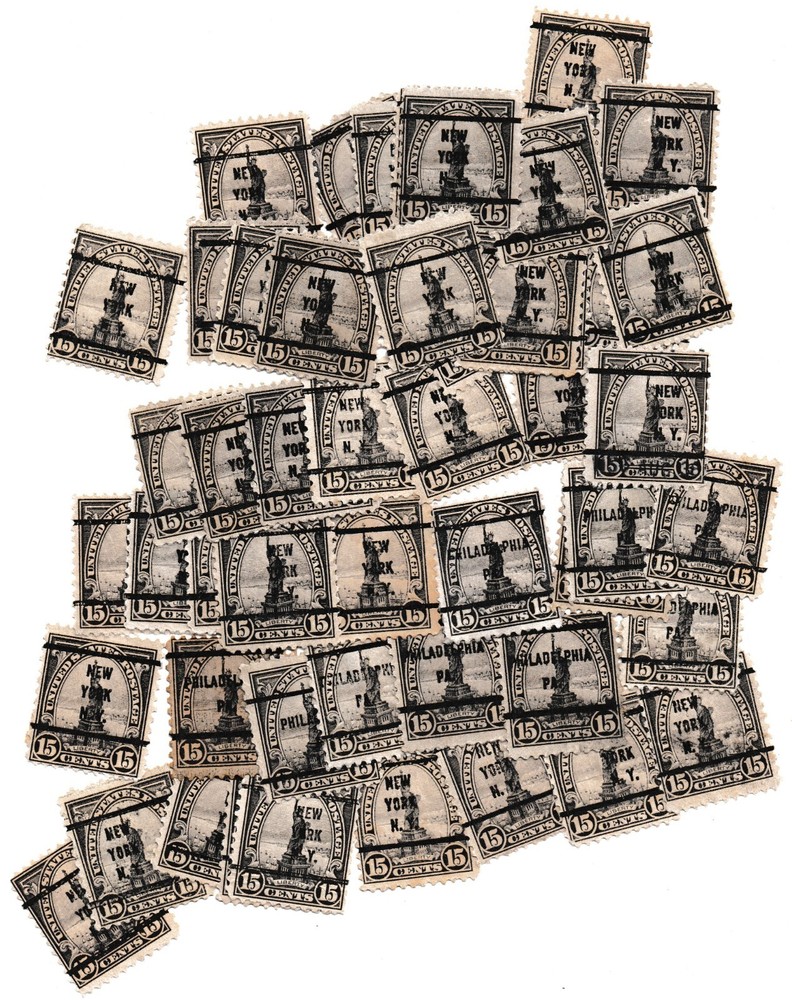 Precancels for Crafting - 50 grey 15 cents - PRC121