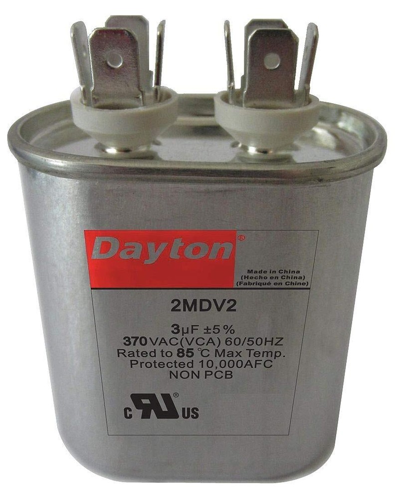 Run Capacitor, 6 MFD, 370V, Oval