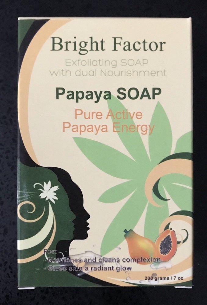 [2-Pack] Bright Factor Exfoliating Soap Pure Active Papaya 7oz (200g)
