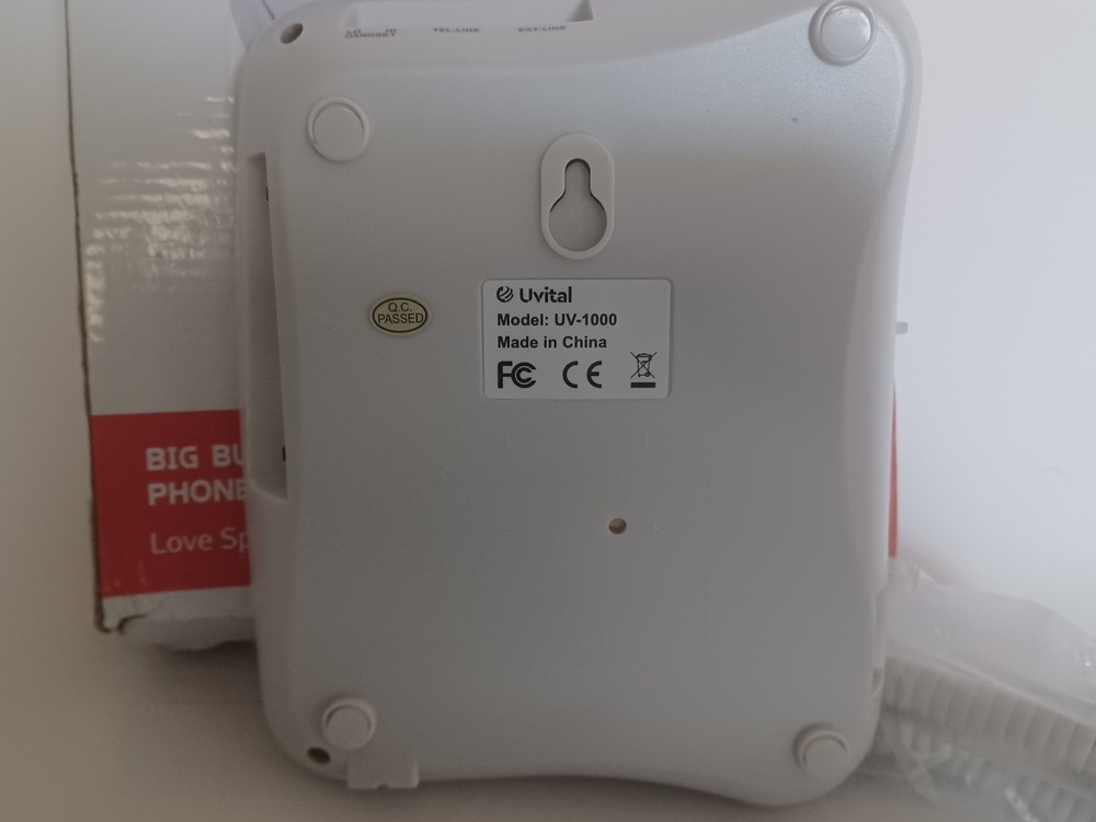 Big Button Phone for Seniors - Simple Basic Telephone for Elderly, White Telepho