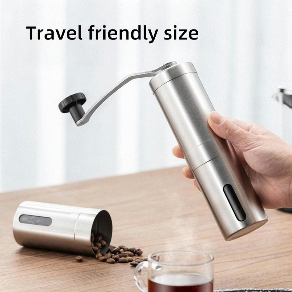 Manual Coffee Grinder, Multi Adjustable Settings, Portable Hand Coffee Grinder w
