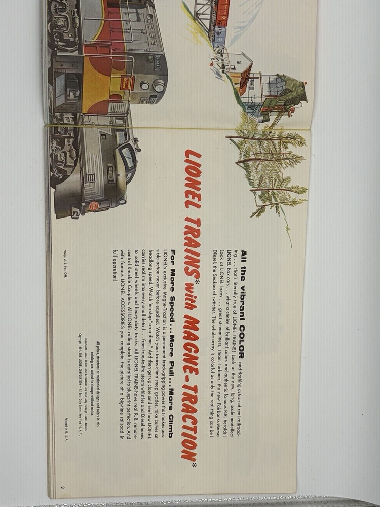 Vintage 1954 Lionel Train Catalog