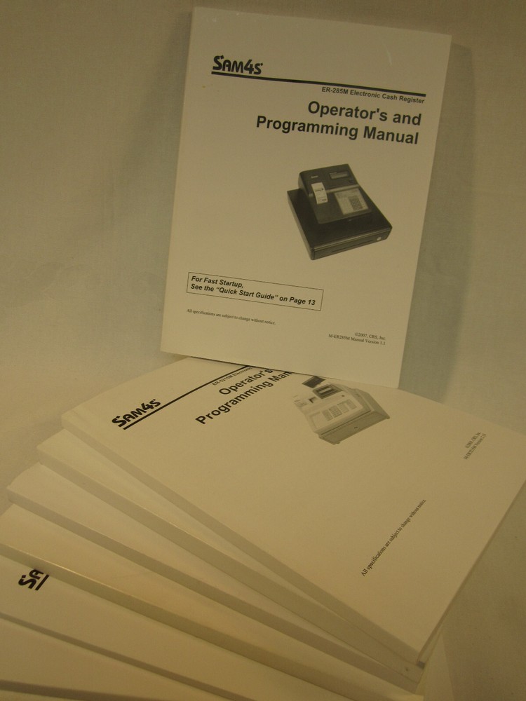 Programming Book for Sam4s Cash RegisterS