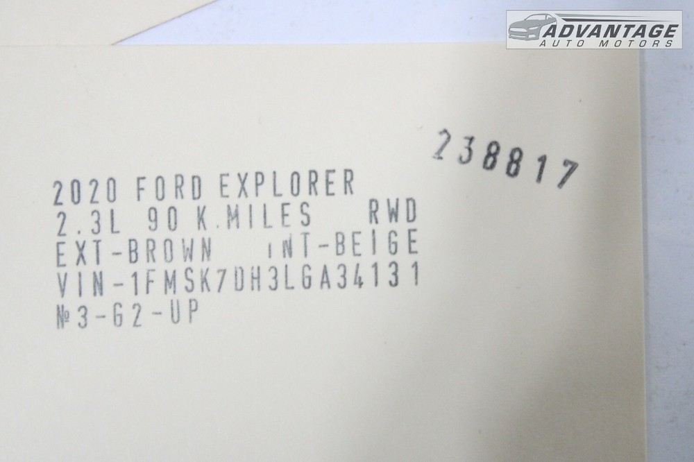 2020-2023 FORD EXPLORER REAR QUARTER PANEL CARGO TIE DOWN NET HOOK CAP OEM