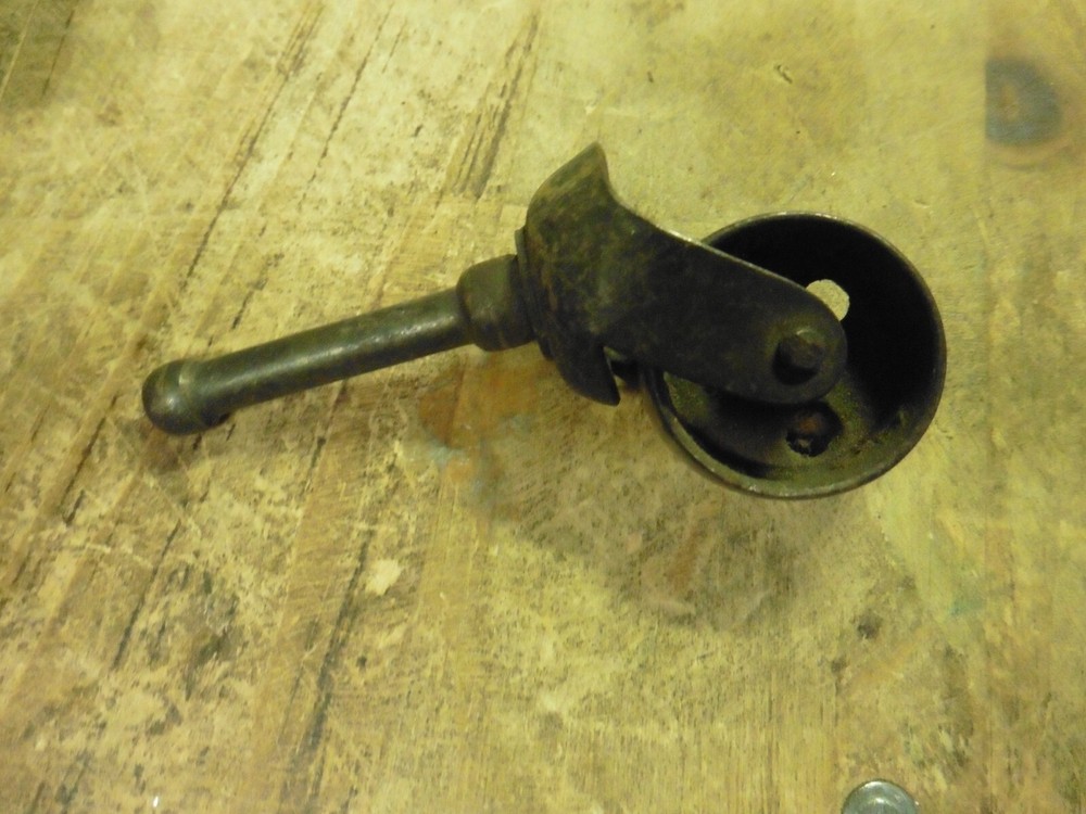 Vintage steel caster roller swivel