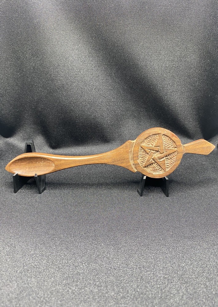 PENTACLE WOODEN HERB SPOON
