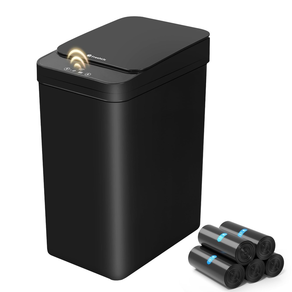 Bathroom Trash Can, 2.6 Gallon Automatic Motion Sensor Touchless Garbage Can,...