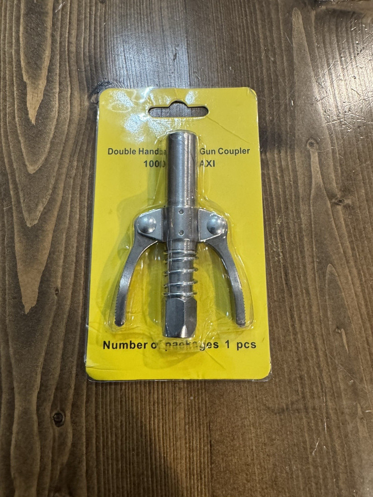 1 Piece Double Handle Grease Gun Coupler 10000PSI MAXI